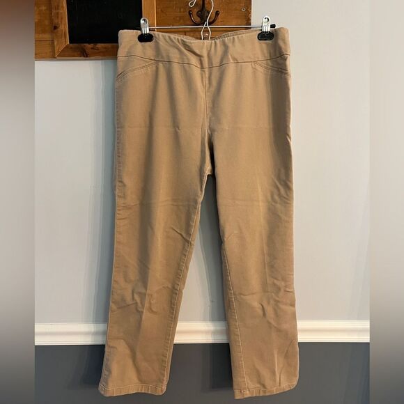 Source Unknown Pants - Women’s Size 12 Pull On Tan Khaki Straight Leg Pants